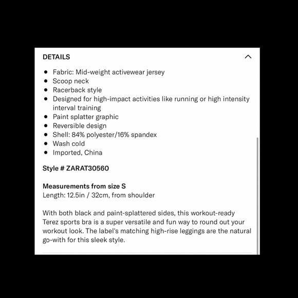 Terez Splatter Paint Reversible Sports Bra. - Picture 7 of 11